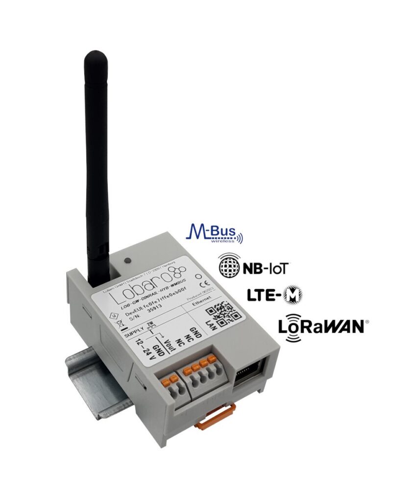 remote reading of wireless M-Bus and Sensus RF consumption meters via NB-IoT mobile radio or LoRaWAN